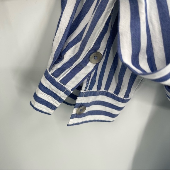 Anthropologie Blue and White Striped Blouse - Picture 8 of 10